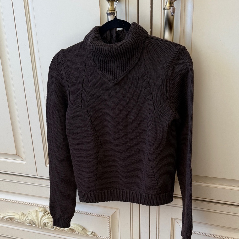BA&SH WOMAN’S BROWN TURTLENECK SWEATER SIZE SMALL